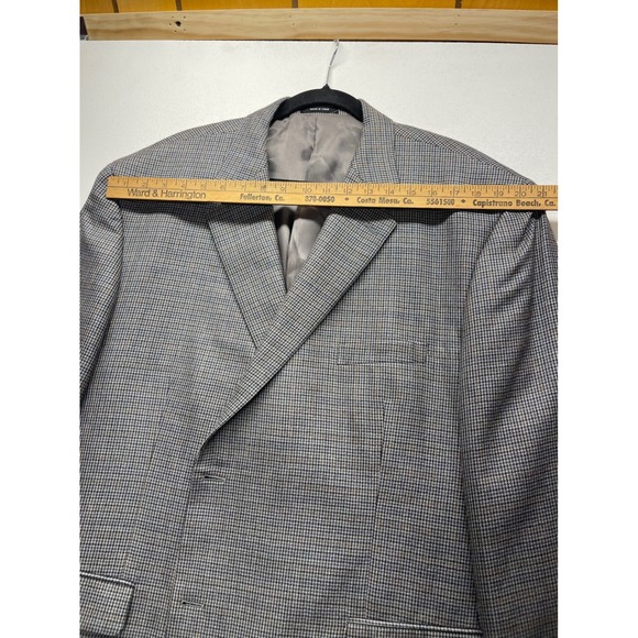 Lauren Ralph Lauren Mens Blazer 52R Silk Wool Sport Houndstooth Blazer - Picture 3 of 9
